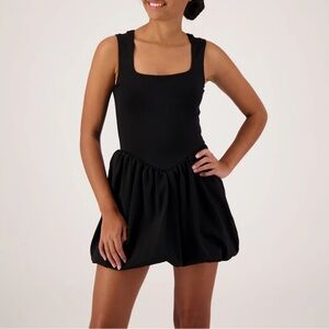 Square Neck Bubble Mini Dress